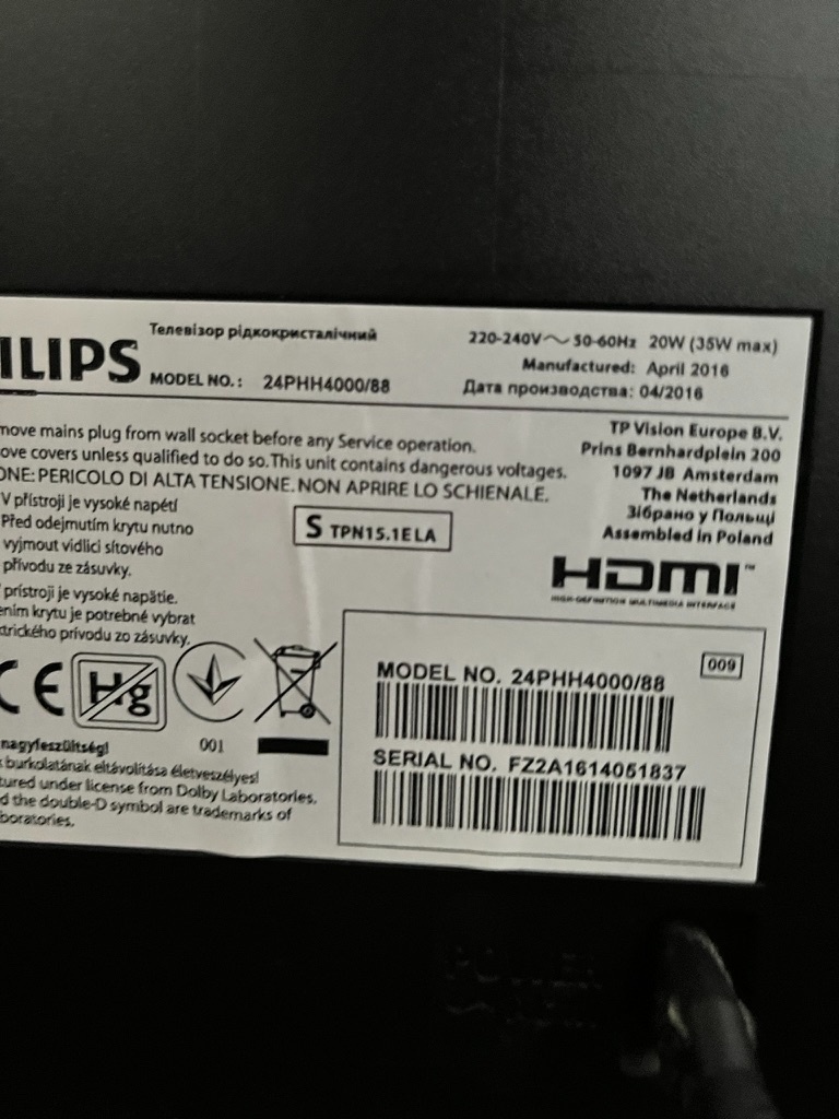 TV Philips 24PHH4000 - 3