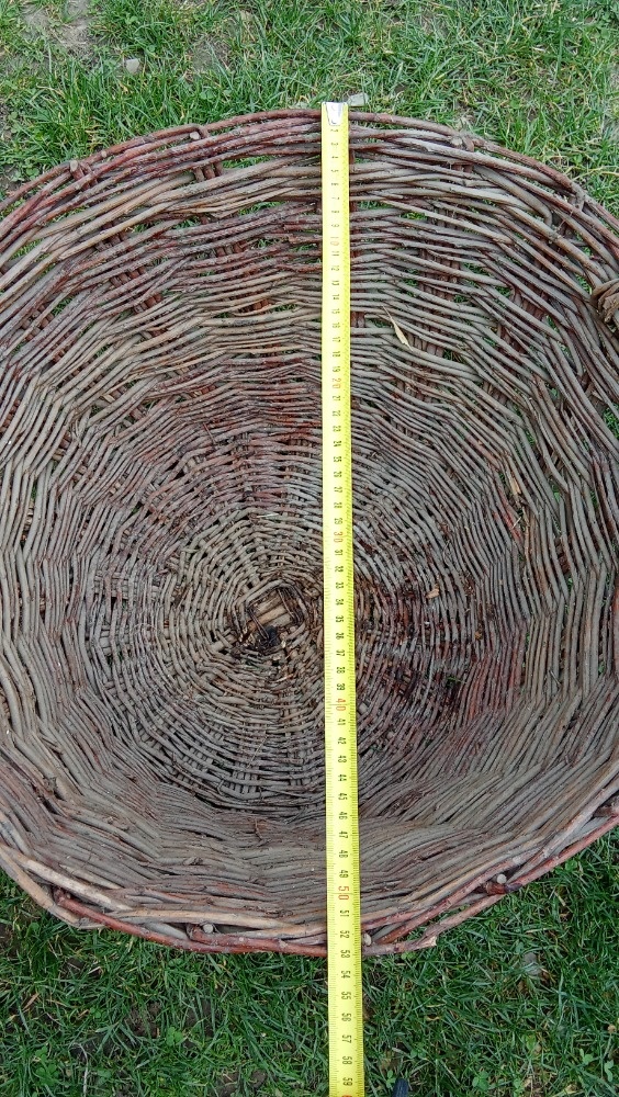Starý velký proutěný koš - 3