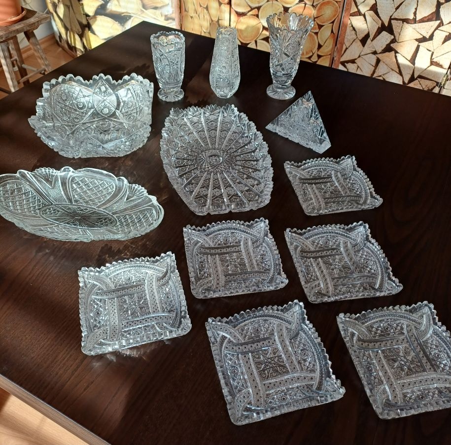 Broušené sklo-sada - 3