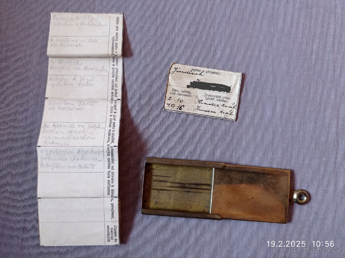 Armádní známka, ORIGINÁL, meziválečná ČSR, 1.republika - 3