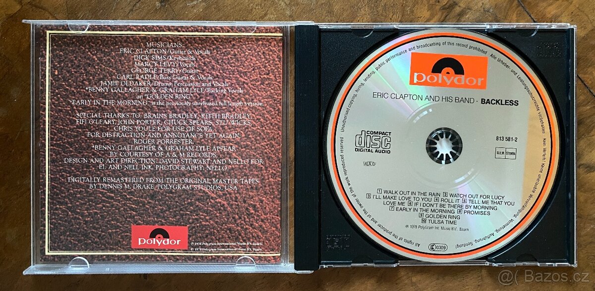 CD Eric Clapton - Backless - 3