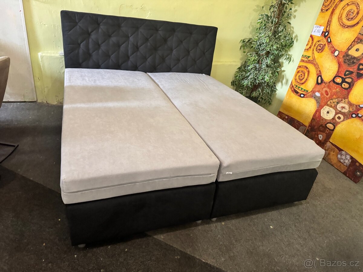Nová Boxspring postel-letiště 180x200 antracit - 3