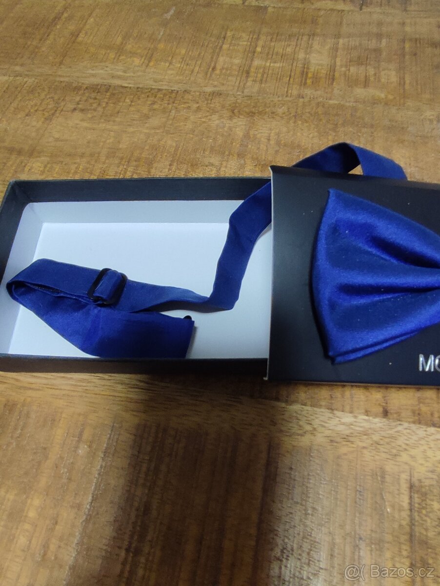 Motýlek pánský tmavomodrý - 3