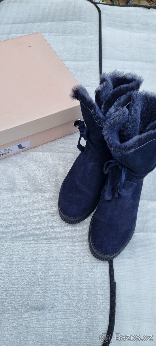 Nové nenošené dámské zimní semišové boty vel.38 - 3