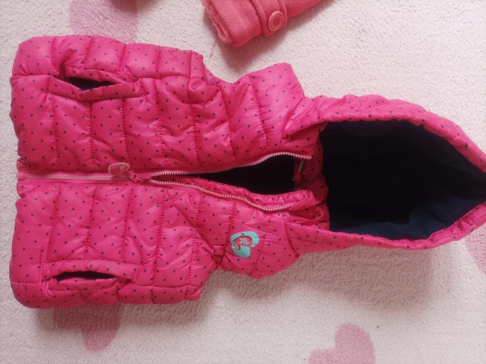 Dívčí kabátek NEXT vel. 12-18 měsíčů, dívčí vesta vel. 80 - 3