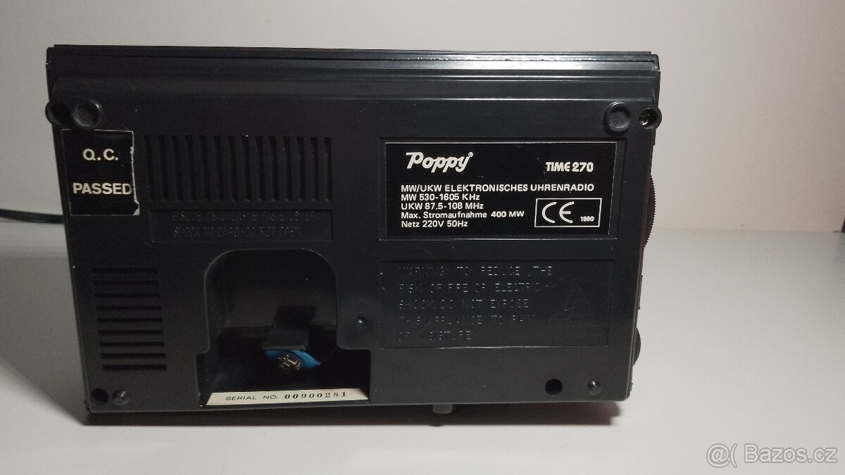 POPPY Budík+Radio - TIME 270 - 3
