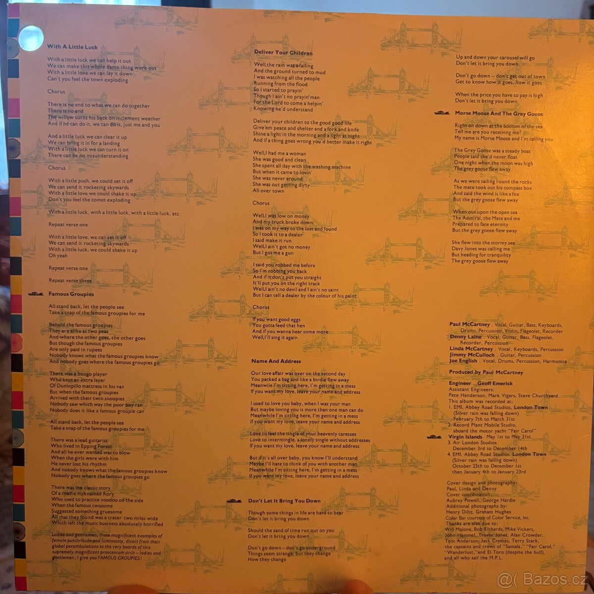 Wings — London Town. LP - 3