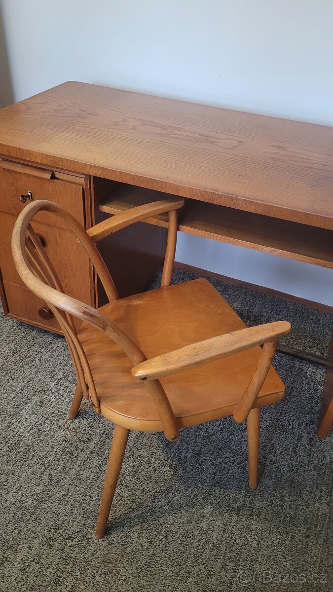 Retro psaci stůl + židle - 3