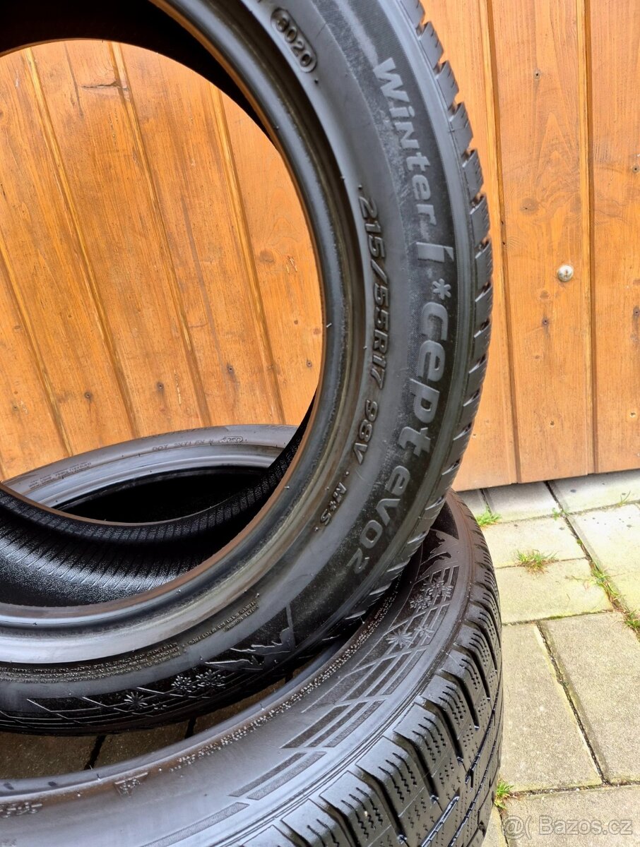 Zimní HANKOOK 215/55 R17-2kusy - 3