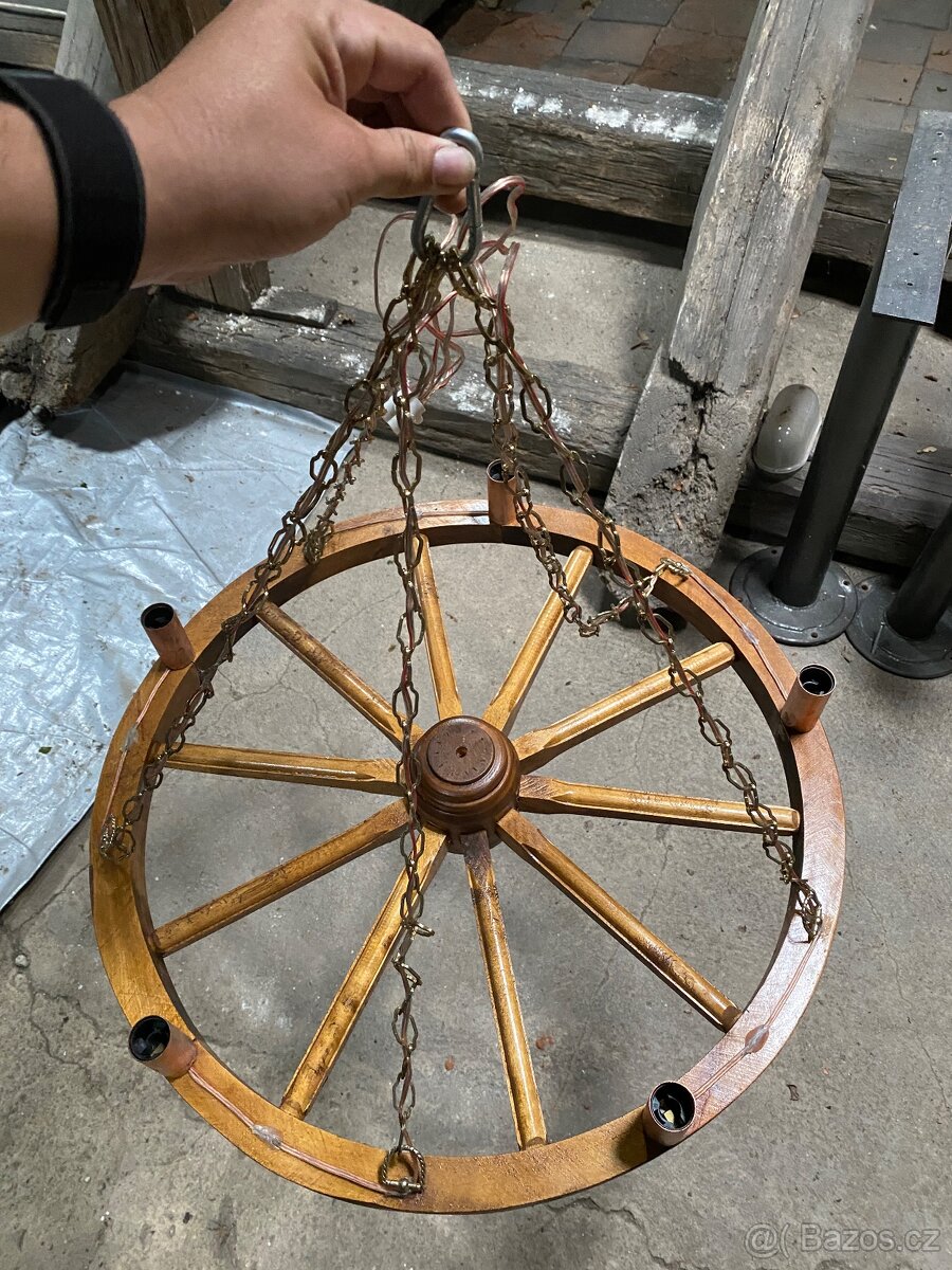 Rustikalni / loukoťový lustr - 3