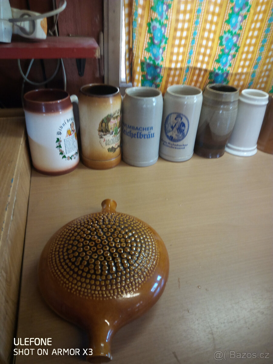 Keramické půlitry , džbán, čutora - 3