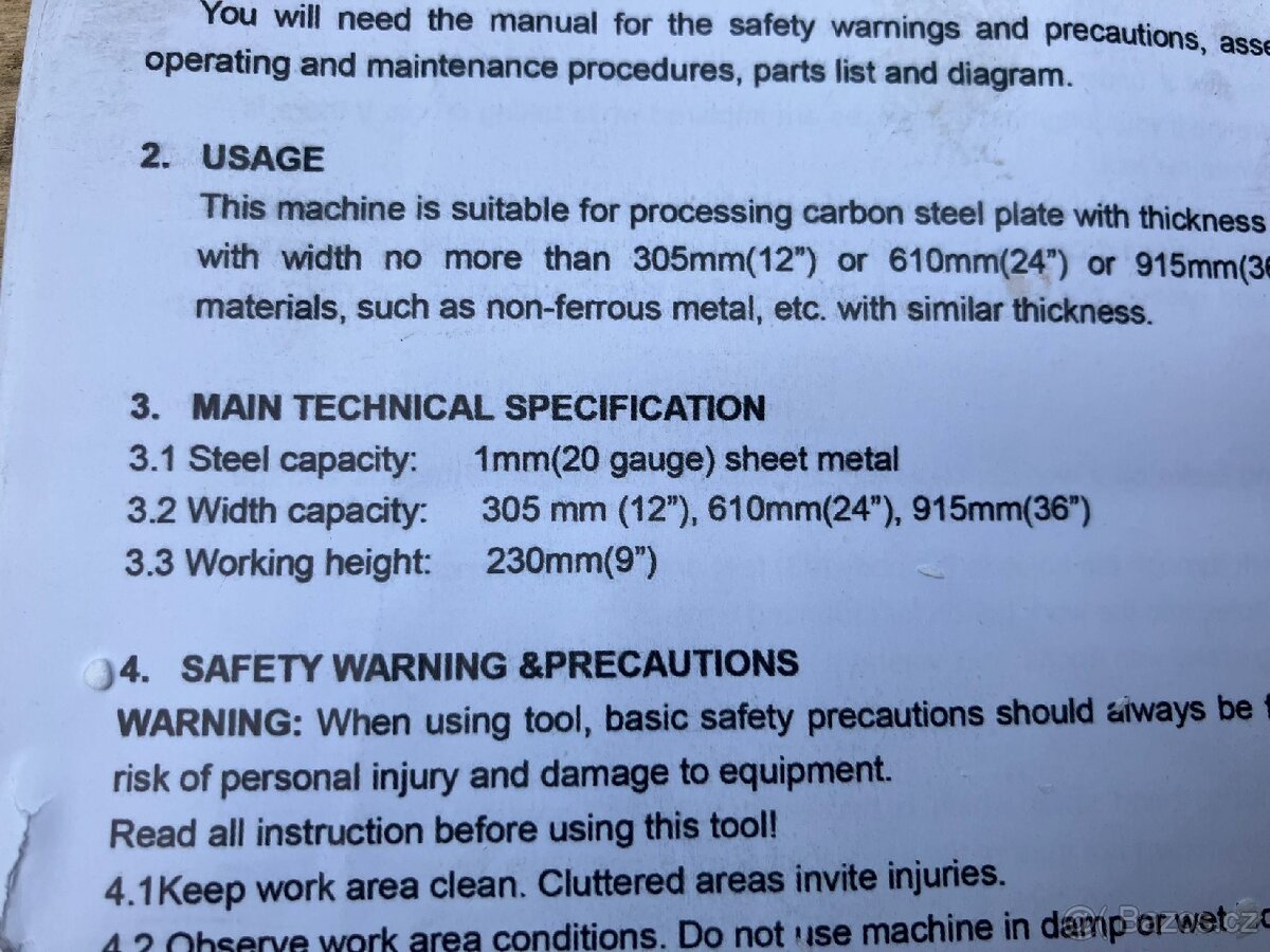 Ohýbačka plechu 305 mm - 3