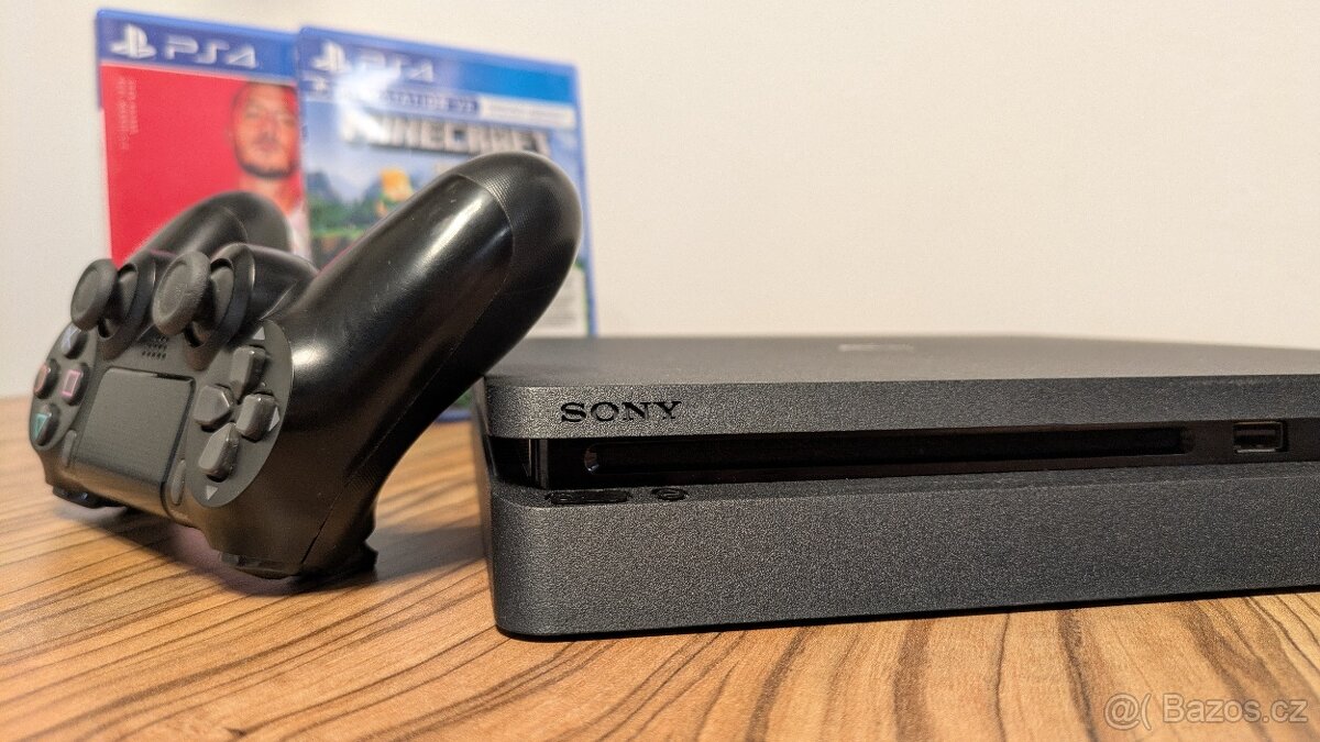 ps4/slim/500gb + fifa20 a minecraft - 3