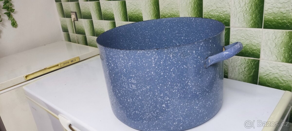 Hrnec smaltovaný 45 l, hrnec malovaný - 3