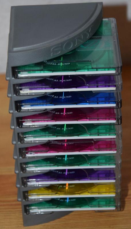 MD minidisk box/stojan na 10x MD minidisc, orig.SONY + media - 3