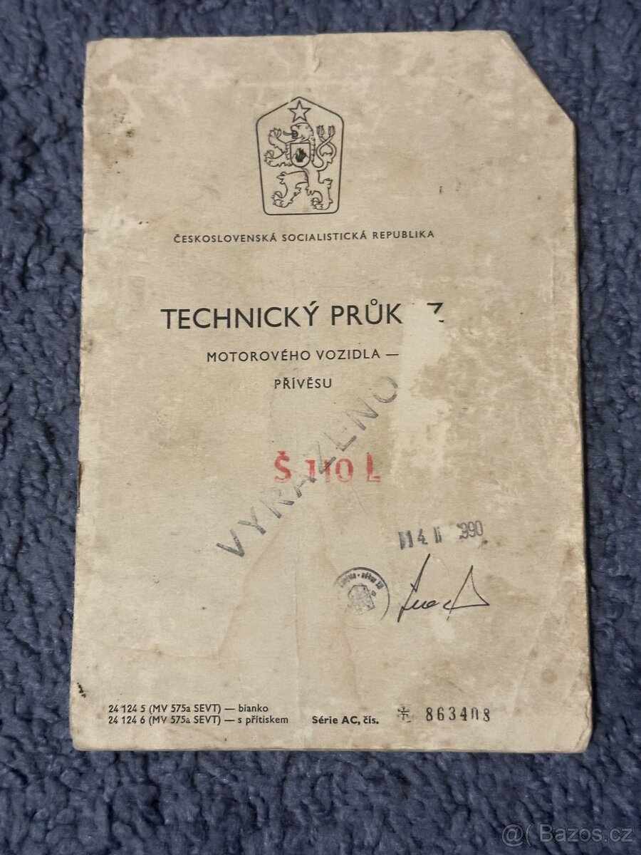2 x Technický průkaz Škoda 110 L, VAZ 21073 kombi - 3