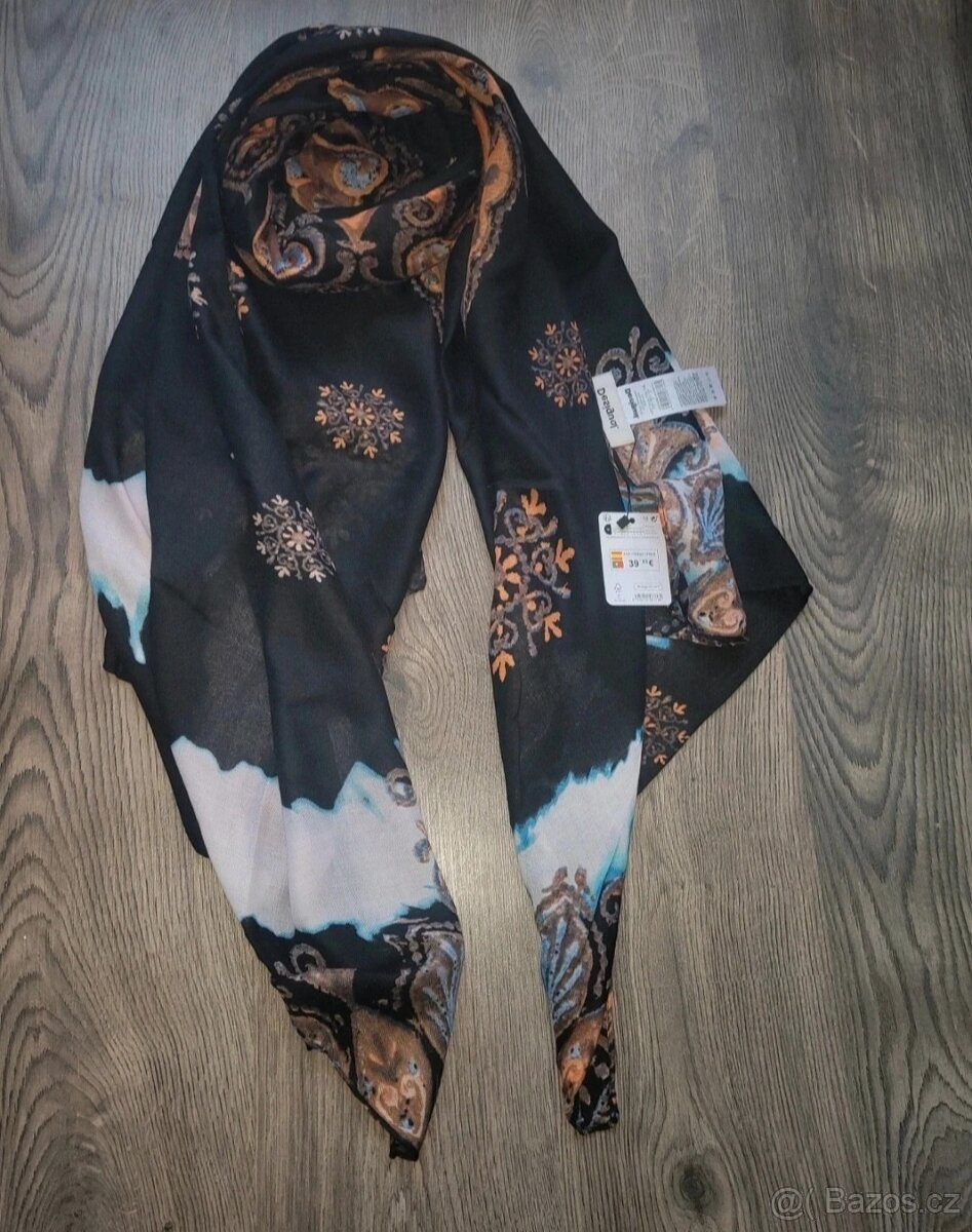 Desigual Deva Black nový dámský značkový šátek šála - 3