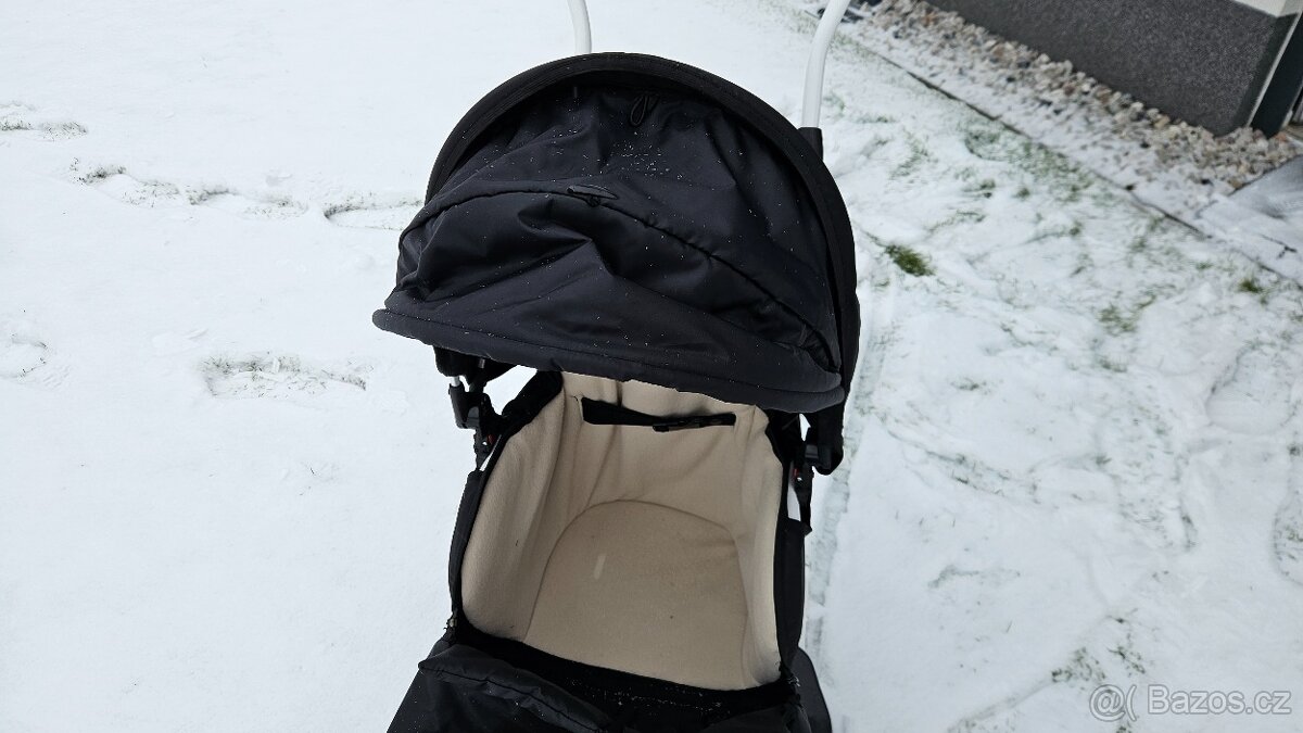 Kovové sáňky s madlem - kočárek - 3