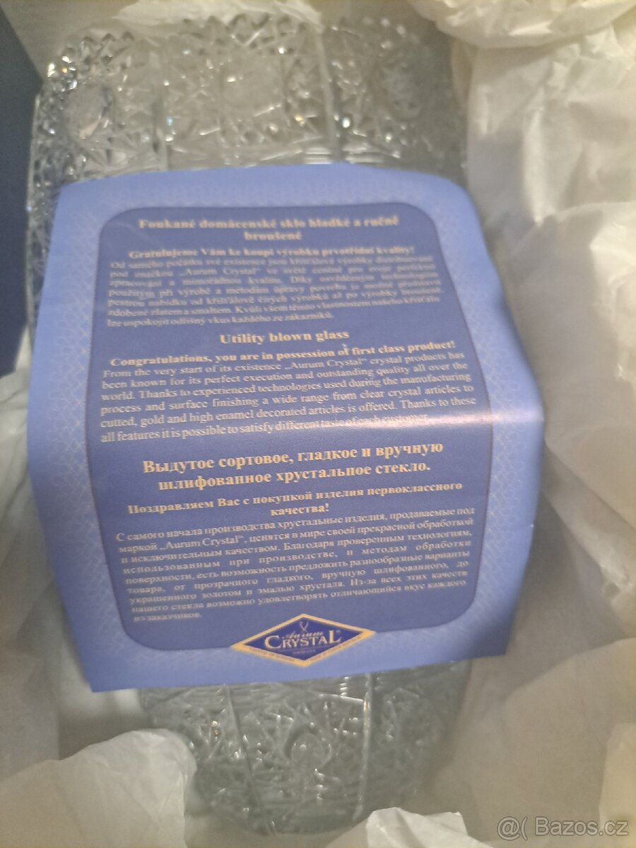 Aurum Crystal Broušená váza CLASSIC 230 mm - 3