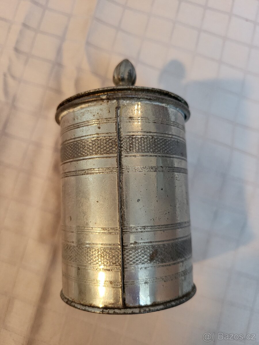 Staré plechové dózy, krabičky na čaj 2 ks EXCELSIOR - NIKL - 3