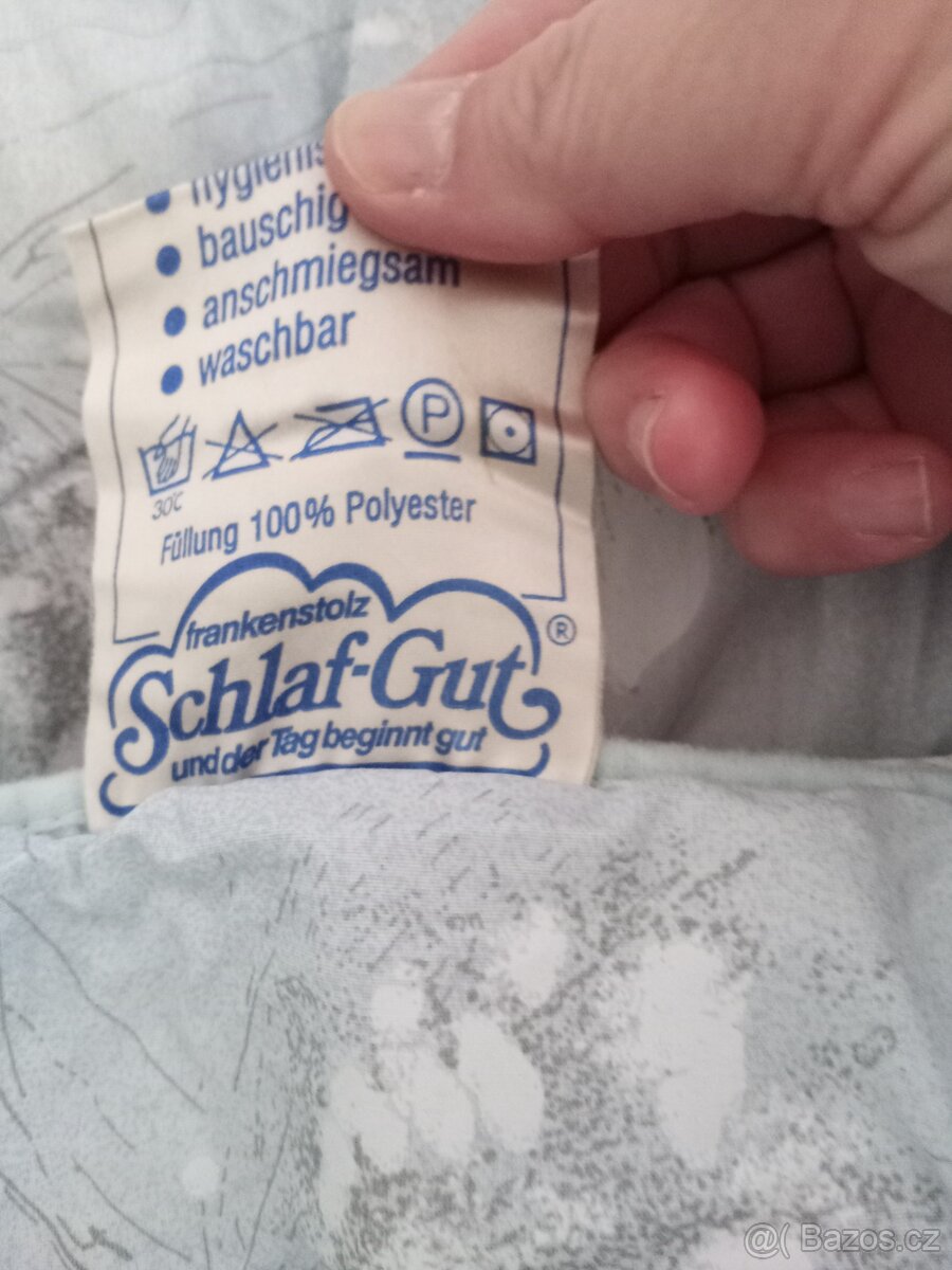 Velká peřina cca 140x220 cm i jako přehoz na postel - 3