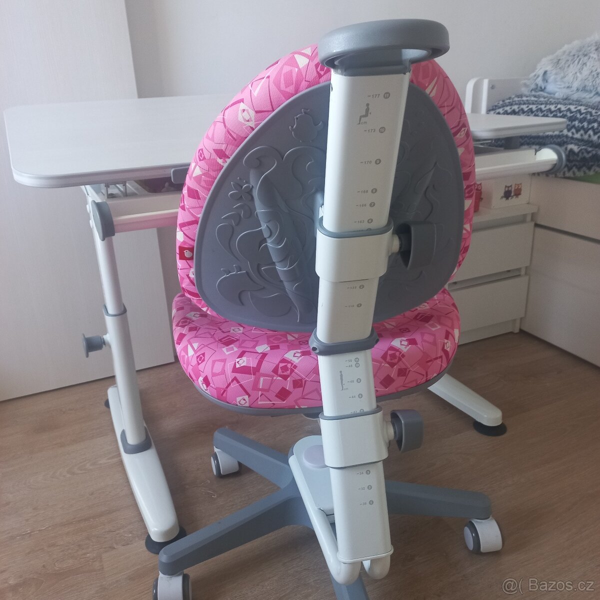 rostoucí stůl + židle - dekor bílý cedr - 3