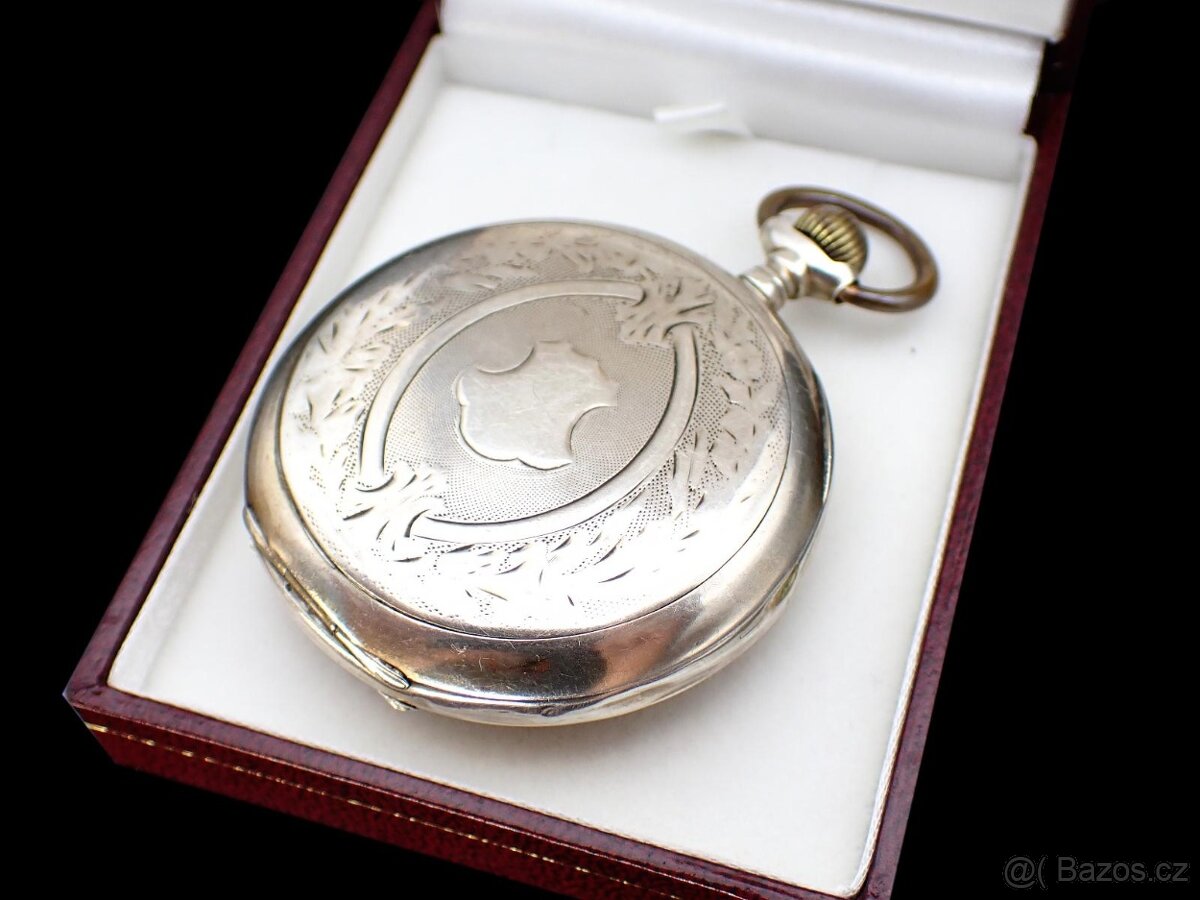 Švýcarské stříbrné kapesní hodinky - 3