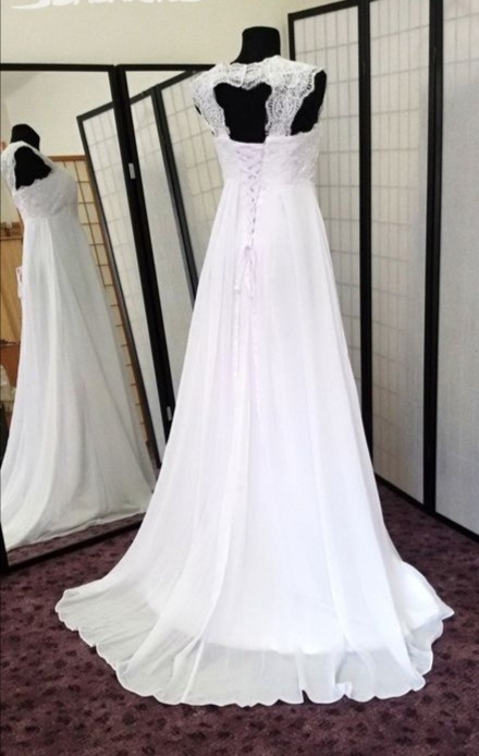 Krásné nové těhotenské svatební šaty s-XL - 3