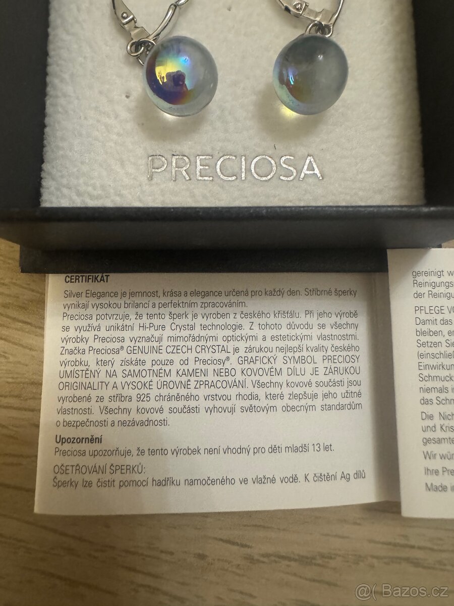 Stříbrné náušnice Preciosa Aquila - 3