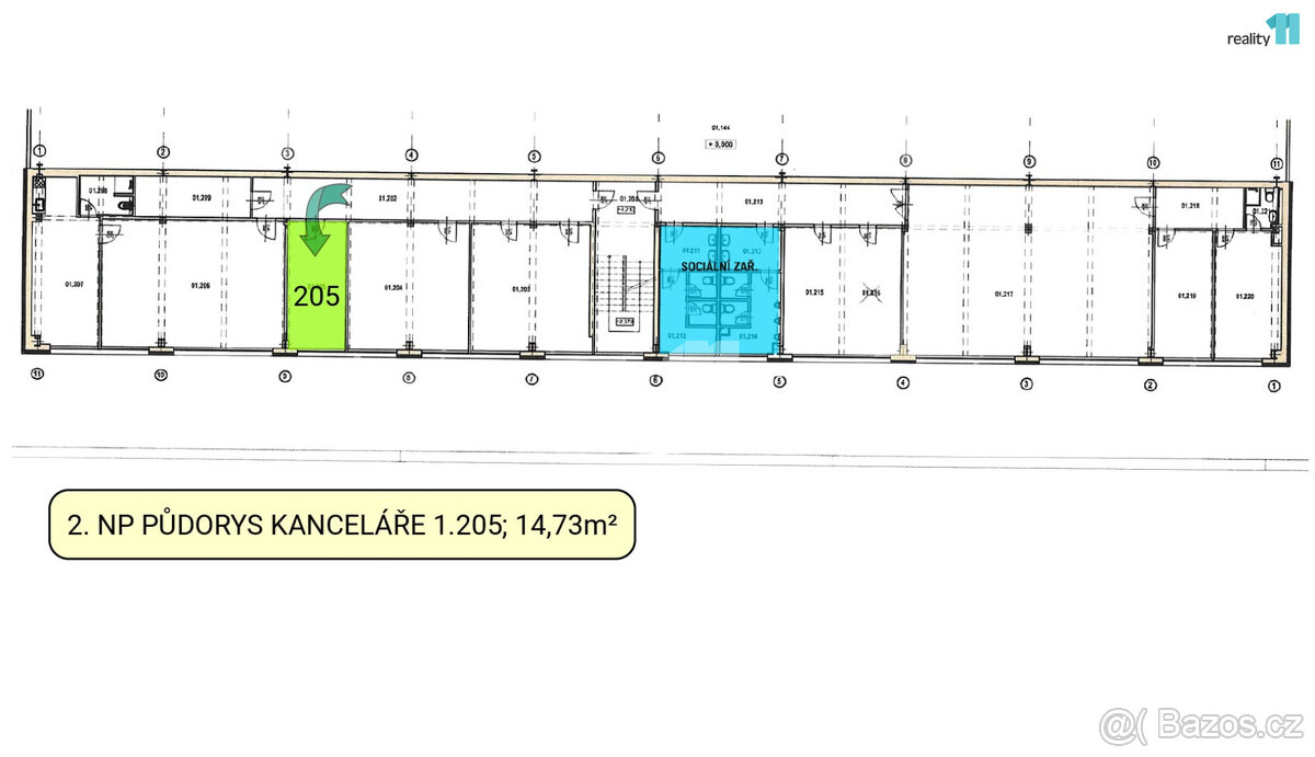 Pronájem kancelářských prostor 1.205 - 3