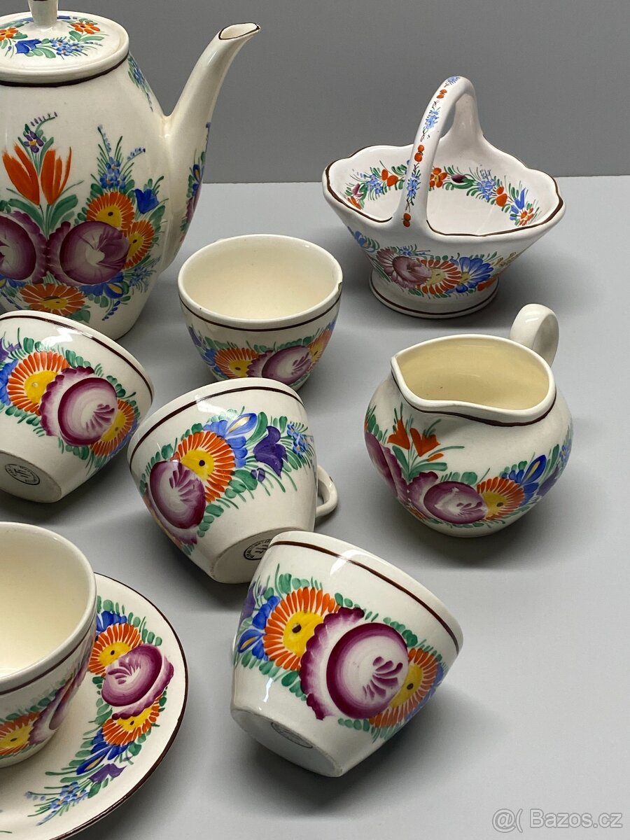porcelán servis čajový kávový servis hrnek konvička - 3