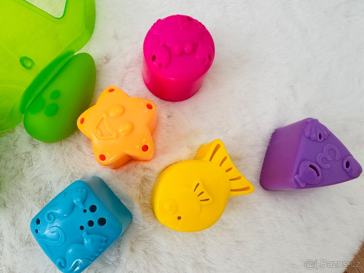 🐢 Dětská vkládačka želva – 5 barevných tvarů, krásný stav - 3