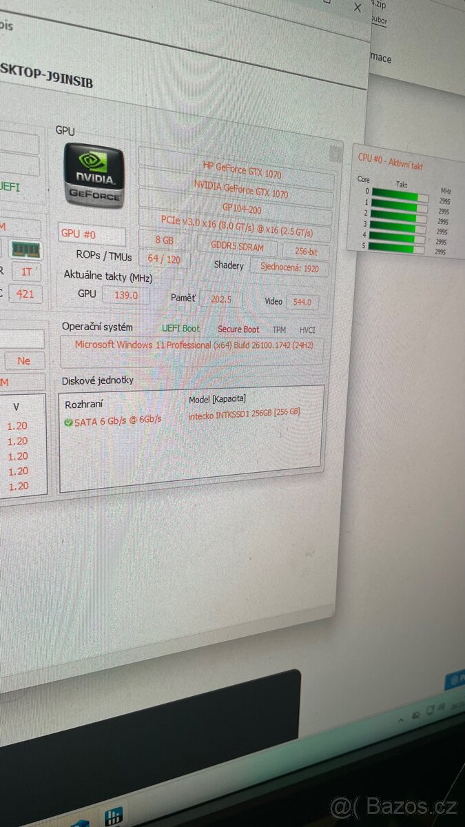 Herní PC Ryzen 5 1600, 16GB RAM, GTX 1070, SSD 250GB - 3