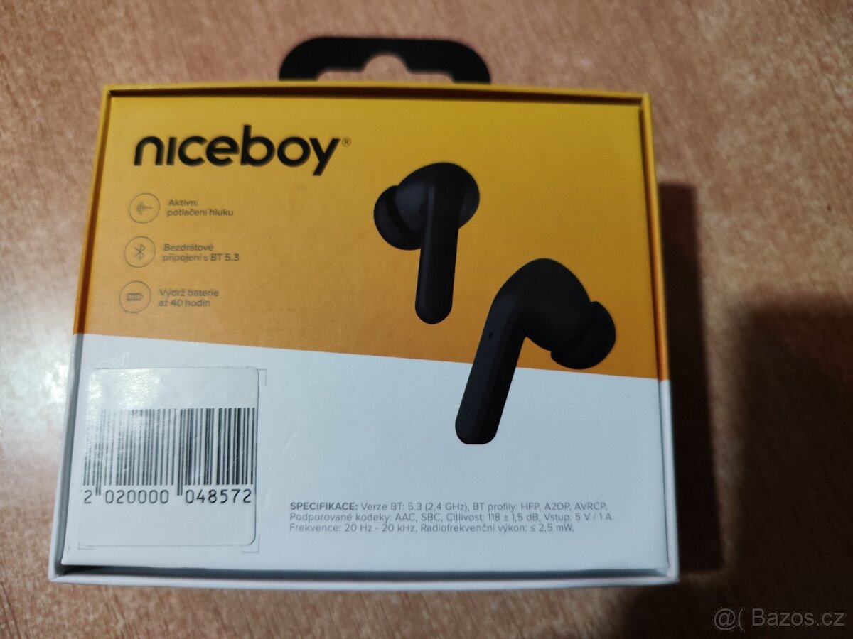 Sluchátka Niceboy HIVE Pins ANC 3 černá barva - 3