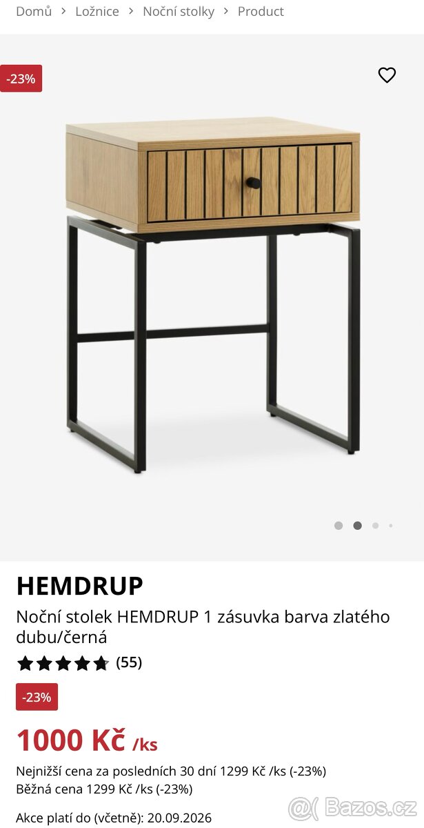Noční stolek Jysk HEMDRUP - 3