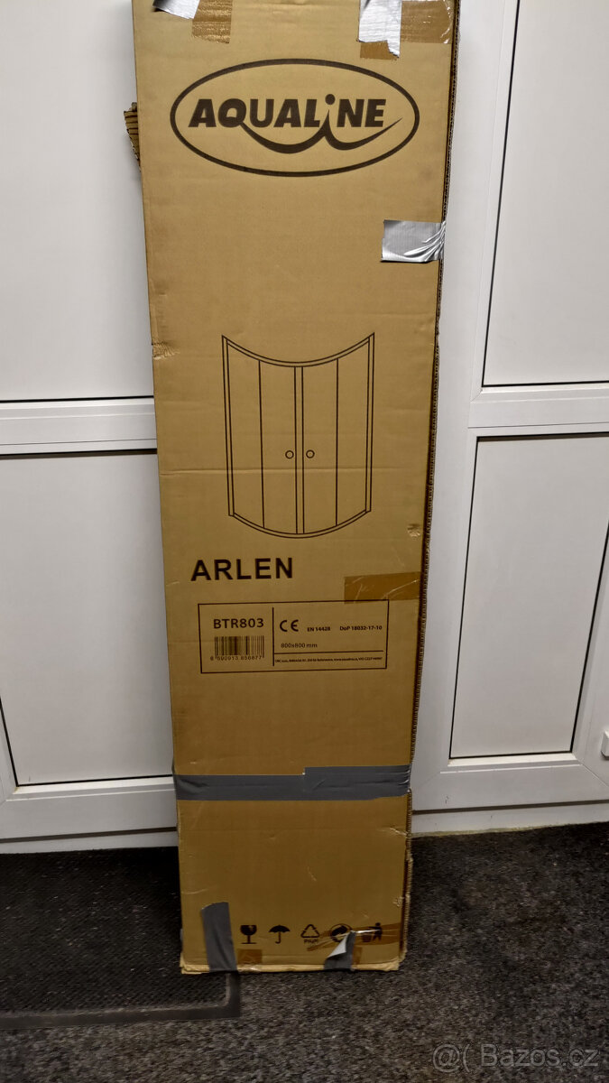 Sprchová zástěna čtvrtkruh 80 x 80 - 3