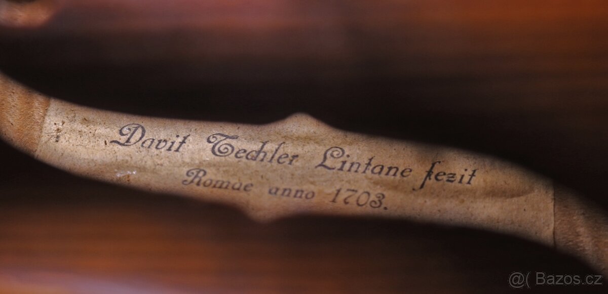 Staré německé housle s silnym zvukem dle David Techler - 3