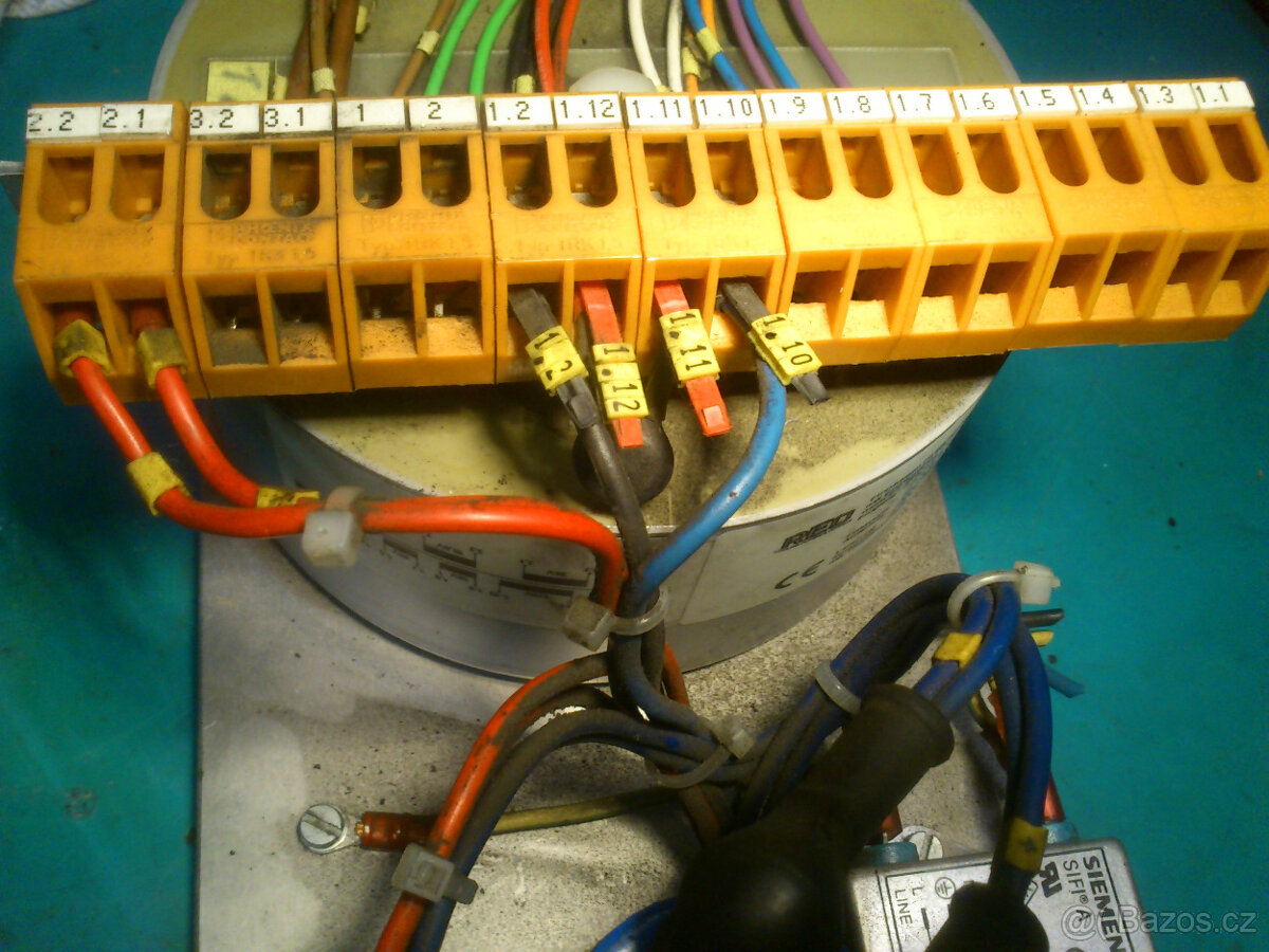 Toroidní transformátor - 230V/ 34V-14A,18.5V-2A + 2x10V - 3