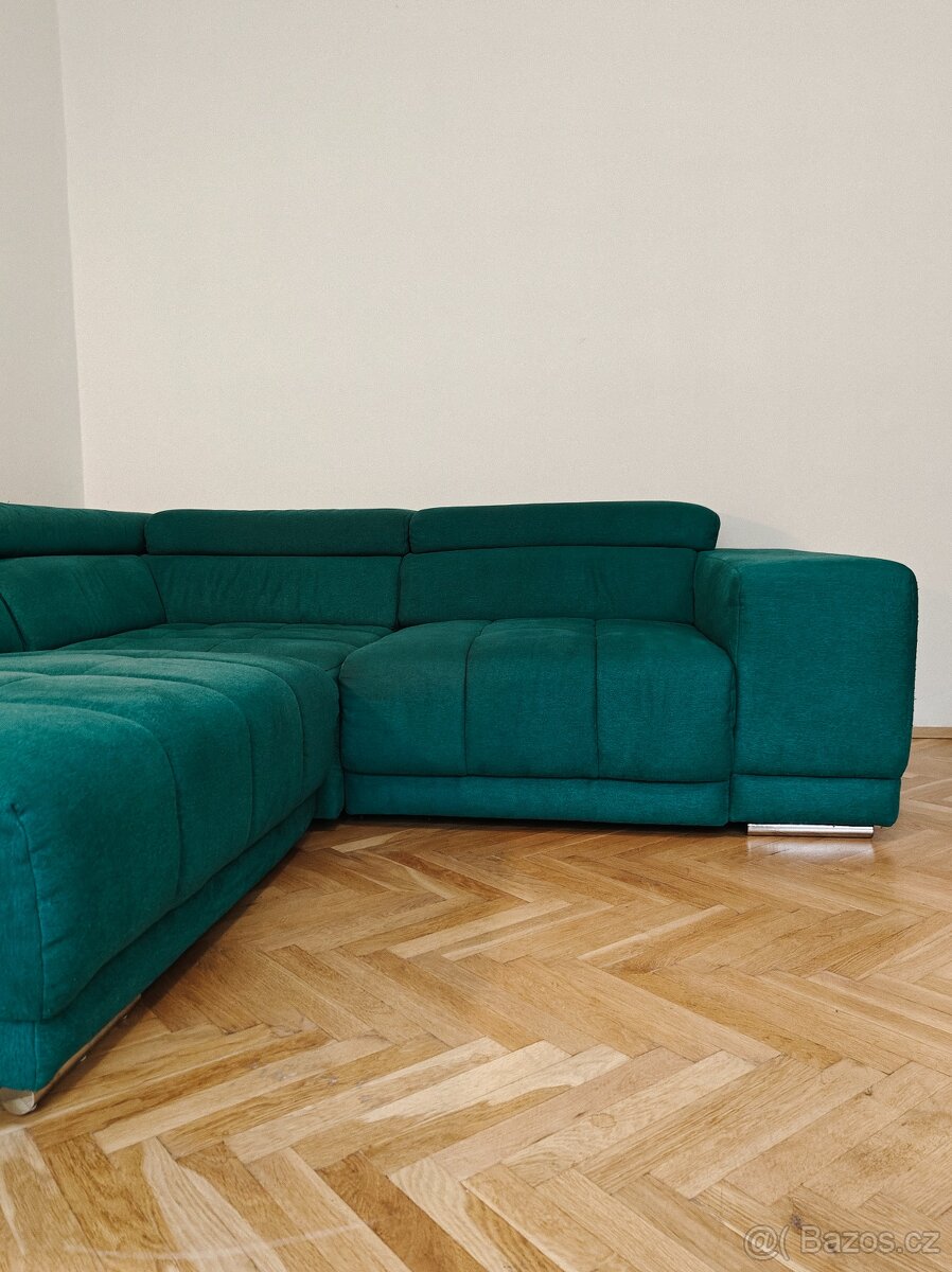 NA PRODEJ: Moderní rohová pohovka v tyrkysové barvě – ve výb - 3