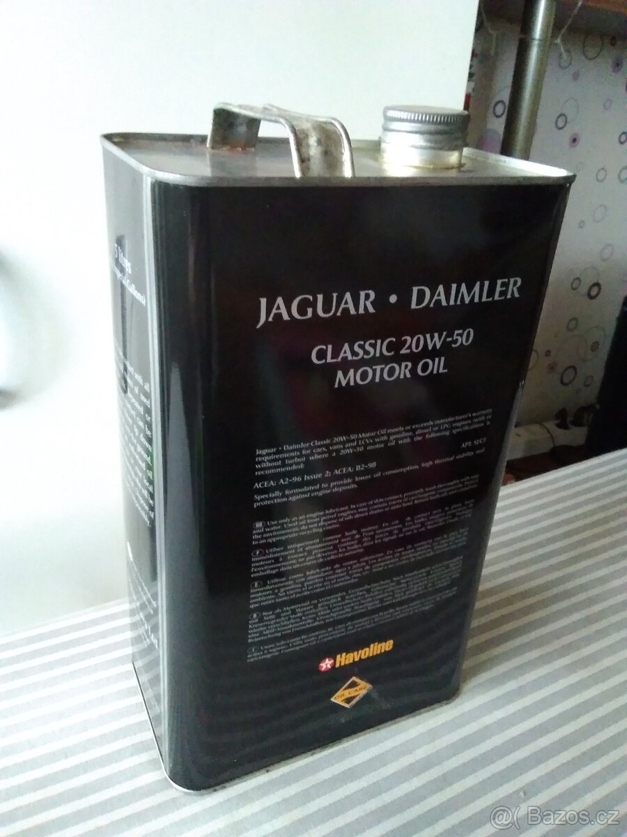 Prázdná retro plechovka od oleje 5l Havoline. - 3