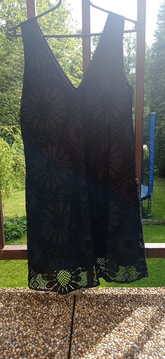 Nové černé krátké sexy šaty Desigual S-M - 3