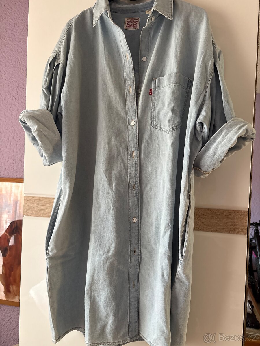 Riflové košilové šaty Levis - 3