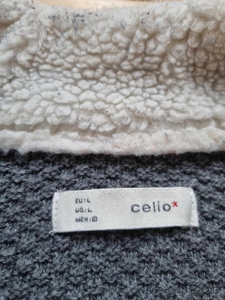 Pánský šedý svetr Celio - 3
