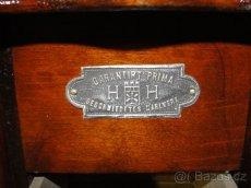 Porcelánový, velký, stolní, mlýnek na kávu - Modré květy - 3