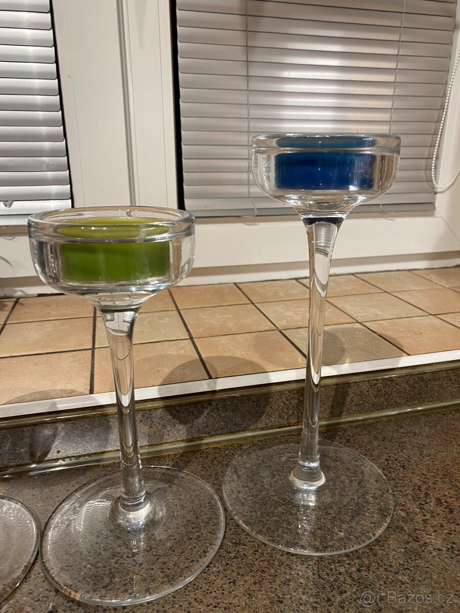 Sada skleněných svícnů - 3