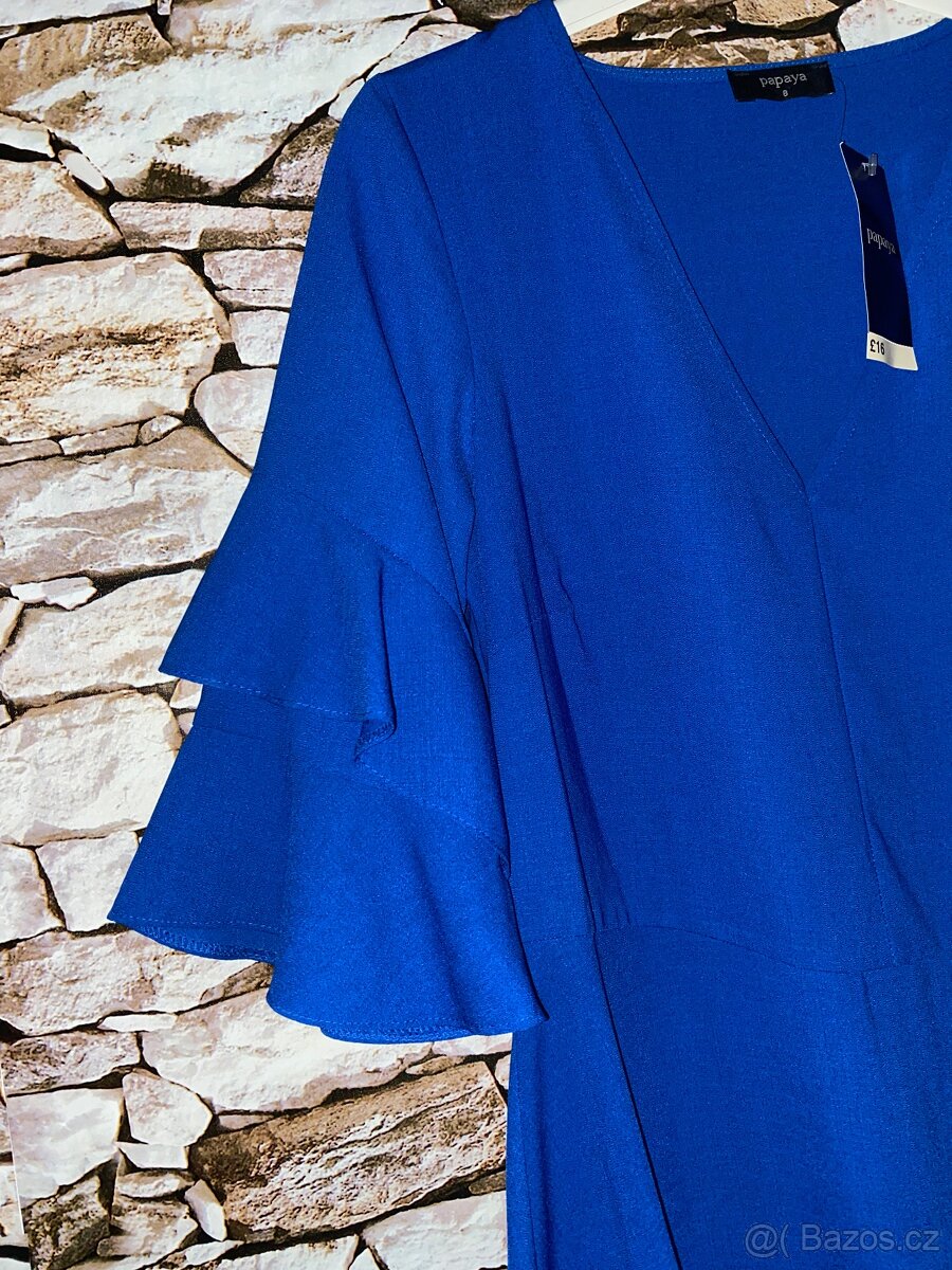 Modré šaty Papaya-S/36 - 3