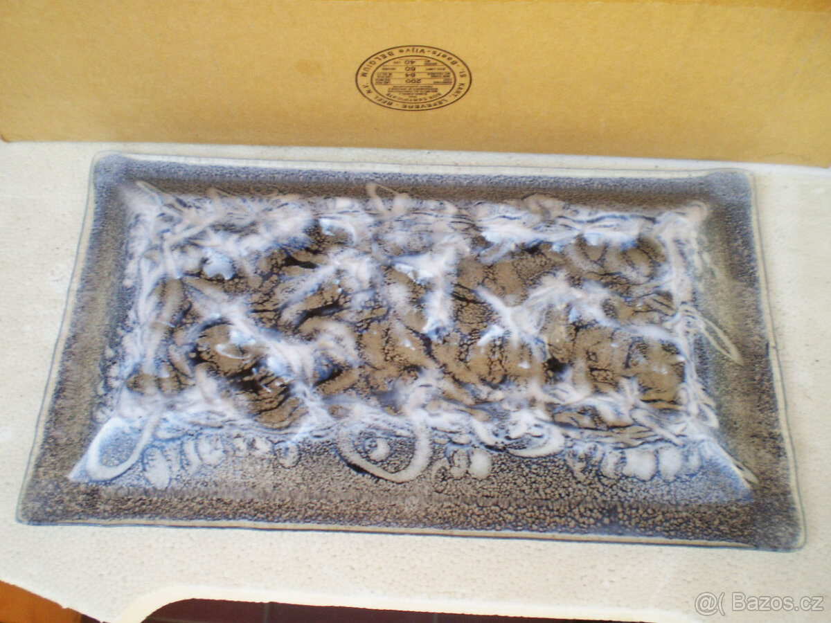 Krásná skleněná mísa umělecká - 3