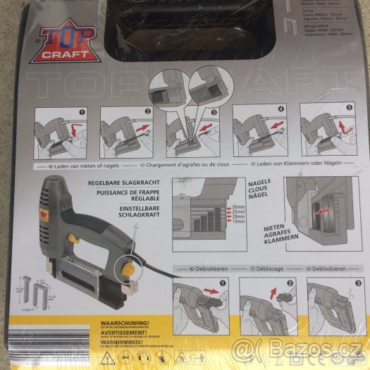 Sponkovací pistole elektrická, sponkovačka Top Craft - 3