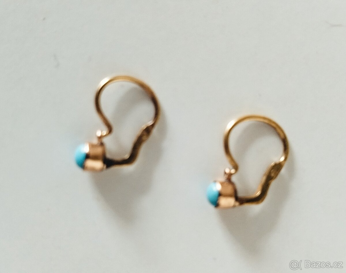 Zlaté dětské náušnice z roku 1930 - 3