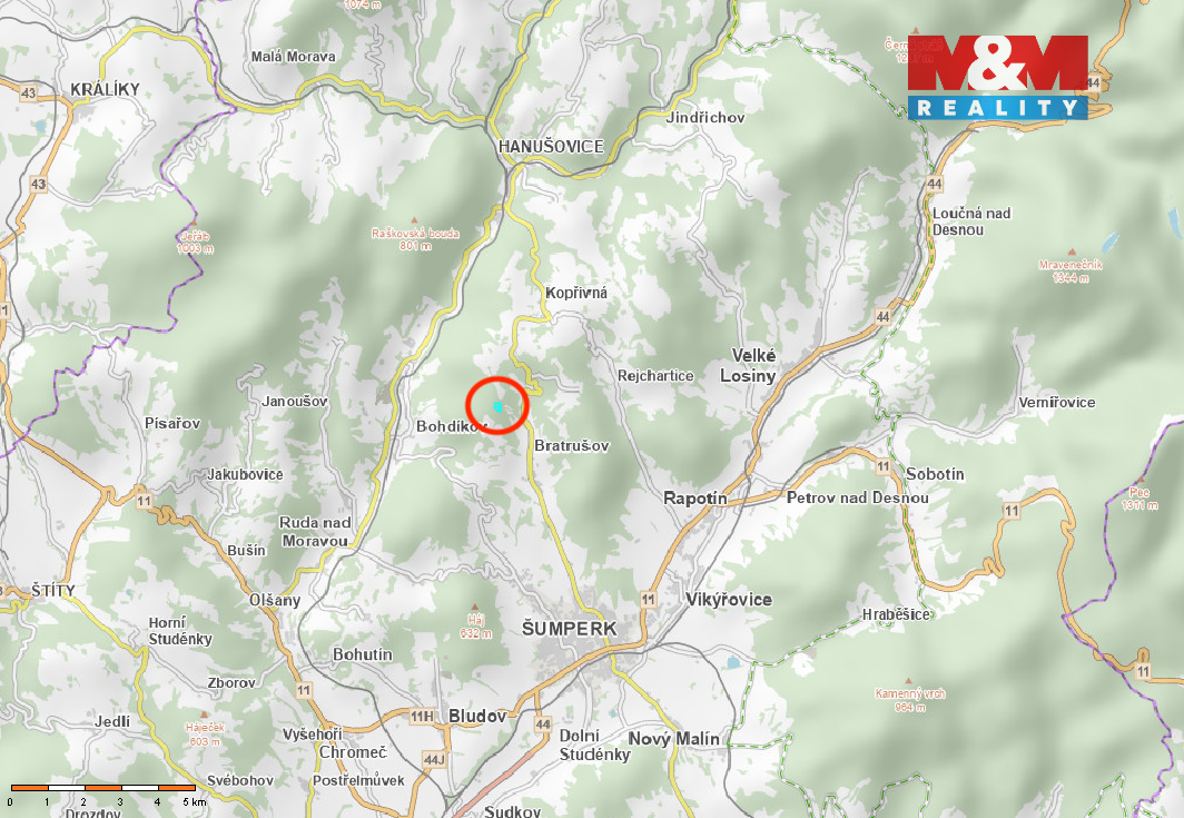 Prodej lesa, 19245 m², Bratrušov - 3